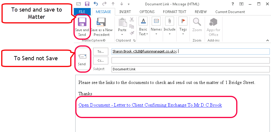 Work Smarter with 3E MatterSphere - Document Links Document Link