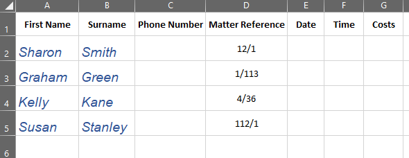 Excel Producing Consistent Data - 2 Prevention using Formatting Font Amended