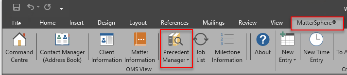 MatterSphere - Appointment Letters Prec Manager icon